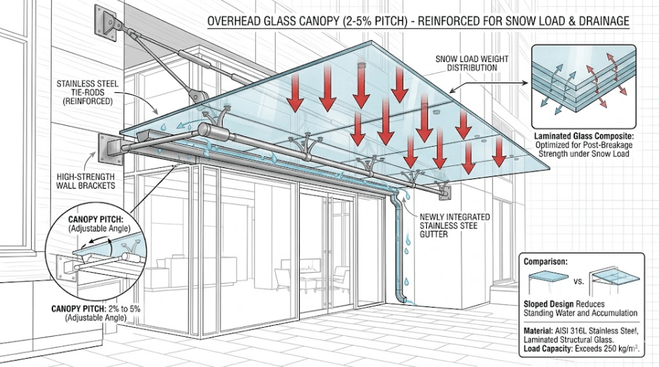 Architectural Glass Canopy Installation